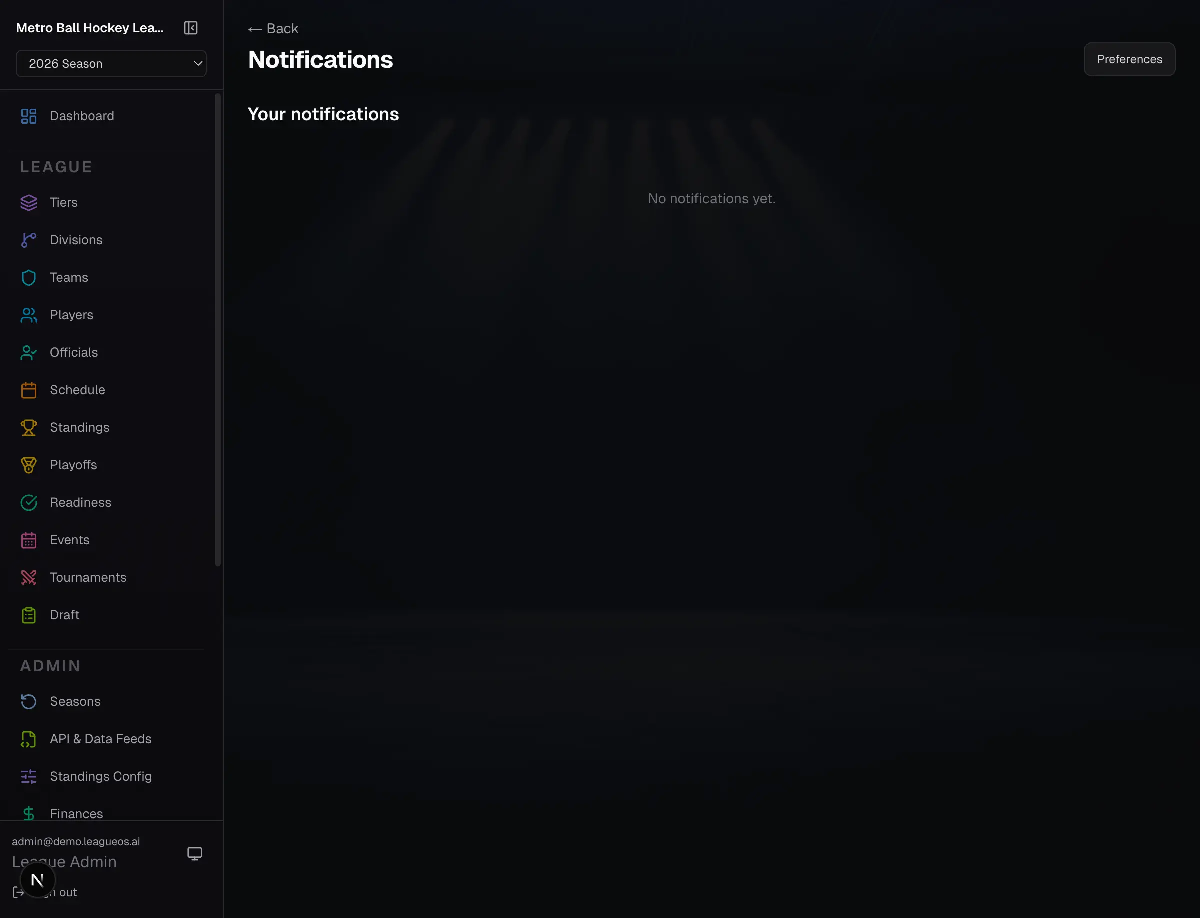 Notification center with 22 triggers