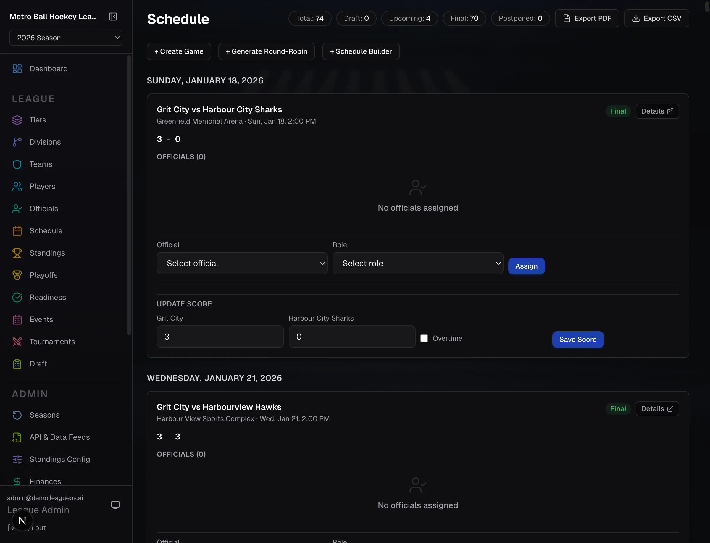 Schedule builder with constraint solver